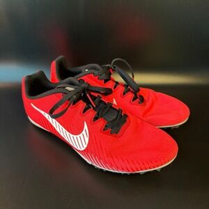Nike Zoom Rival‎ Sprint Track Shoes Red White Spikes AH1021-604 US 8
